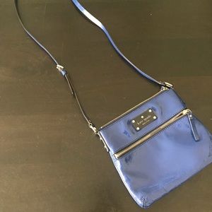 Kate Spade Blue Patent Crossbody bag.